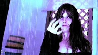 Brunette Witch Bent Over for Lesbian Lick