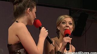 Sexy Blonde Dances Hot Then Clothes Rip Off Stage