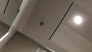 Realizing the wrong bra size in dressing room.