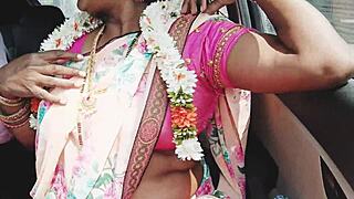 DESI AUNTY'S CAR SEX WITH DIRTY TELUGU TALKS GETS SO HOT!