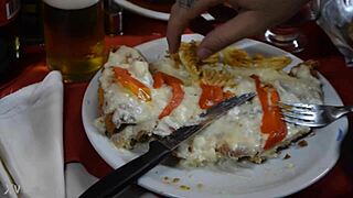 devouring food publicly at balcarce restaurant eatery 😋🍽️👥