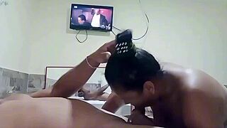 real leaked homemade creampie as cheating housewife sucks lover bareback and begs for cum?