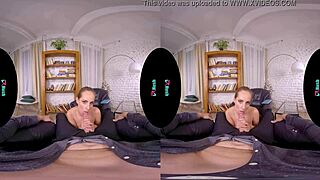 Vrhush Kinuski rides cock cowgirl in stockings for hardcore pov skinny blonde sex
