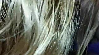 my wife sucks that huge cock post-bath homemade