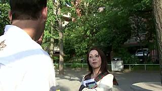 japanese college slut sucks two monster cocks in miniskirt threesome