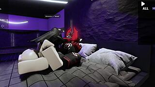 Big Tits Slut Succubus Bred Creampie in Roblox Studio Fuck
