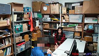 Teen thief caught and tempted into a steamy deal with eager guards?