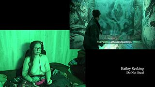 bbw brunette strips naked for lake house game part 2