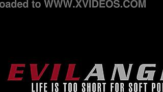 Gorgeous college coed Chanel Camryn quivers in evil angel exclusive anal gaping orgasm!