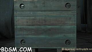 Bound first-timer endures rough hardcore BDSM slave sex tied up tight!