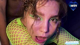 night club pickup beauty swallows my hard doggystyle load