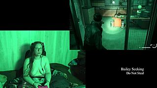 bbw brunette strips naked for lake house game part 2