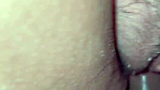 check out this sexy latina teen's first interracial anal creampie deepthroat