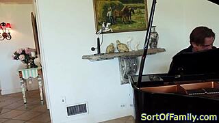 Does black stepdaughter crave doggystyle pounding by piano?