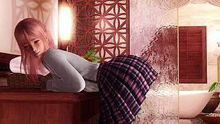 honoka's steamy gravure shower poses in doa5 studio