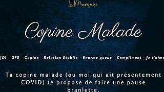 My sick girlfriend gives french joi instructions in her sexy audio.