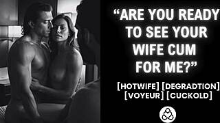 Hey watch my desperate wife fucked hard in front of me!