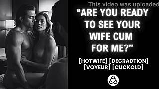 Hey watch my desperate wife fucked hard in front of me!