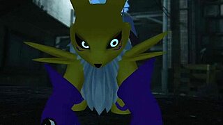 renamon bent over railed hard in public furry outdoor sex
