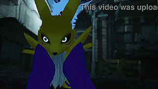 renamon bent over railed hard in public furry outdoor sex