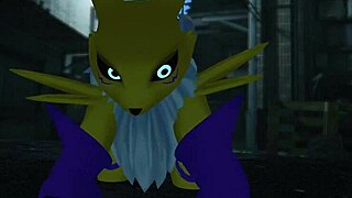 renamon bent over railed hard in public furry outdoor sex