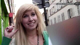 can shy blonde vicky handle her first porn casting?