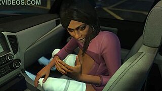 Franklin's heart races for hooker fuck in GTA car