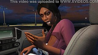 Franklin's heart races for hooker fuck in GTA car