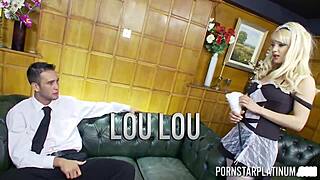Blonde Whore Lou Lou Gets So Horny In Maid Costume Turns Super Nasty