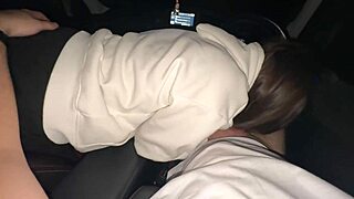 picked up teen whore for rough car mouth fucking and cum