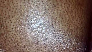 Granny's fat ass blasted with thick cum creampie