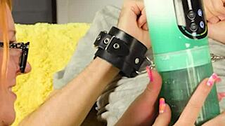 my stepmom with glasses caught me jerking my big cock off... she milked it dry with her chubby hands and rimjob!!