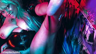 i stuff latex pantyhose into morrigan while worshipping her sexy feet