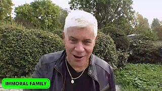 Ginger goddess Berta Lusty gets creamy revenge fucked in threesome bent over with big ass tits licked moaning orgasm!