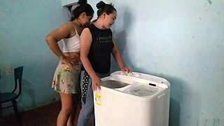 horny neighbors offer chubby colombian milf shaved pussy for oral fun