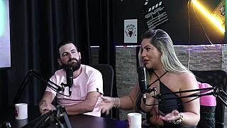 Juli Figueiro and Felipe Larrossa film amateur heat in sheer red reality