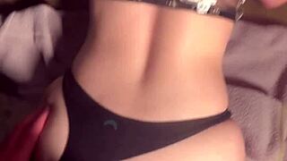 college girl squirts cream on dick during table fuck session