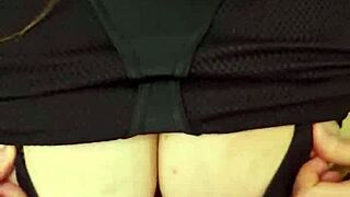 Seductive Slow Blowjob Perfect Boobs Fit Girl Masturbates Standing Doggy