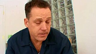 Hubby stares helpless as A.J. Estrada rides another man's cock hard.