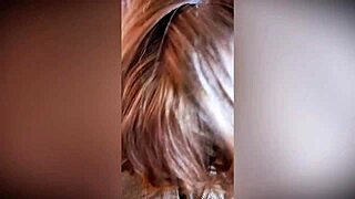 redhead's sloppy deepthroat blowjob masterclass with spit cumshot handjob