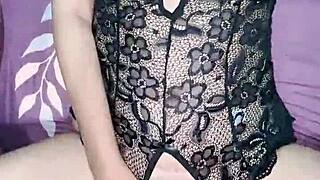 hijab girl craves vibrator and cock stuffing her wet pussy together