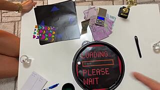 Two Milfs in Lingerie Stockings Race to Milk Cum in Hot CFNM Dice Challenge Levels!