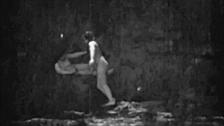 Vintage hairy beavers bare all in wild nature settings