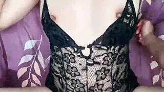 hijab girl craves vibrator and cock stuffing her wet pussy together