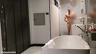 cuckold stares as i drill his petite asian wife pussy while he jerks furiously