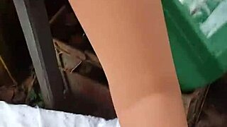 damn, my blonde stepdaughter's using that sex toy outdoors while mom's gone 🔥🍑