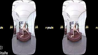 Antonia Sainz's teasing pee play hints at vibrator delights on sofa