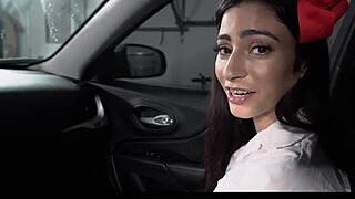 Stepfather4K Hot Latina Teen Stepdaughter Jasmine Vega Braces Fucked Car Backseat ShopLift Punish