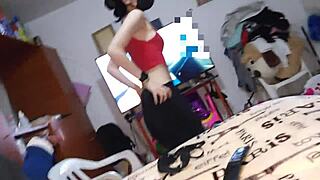 she tries on underwear in front of me so i fuck her pussy an' ass several times now 😩💦