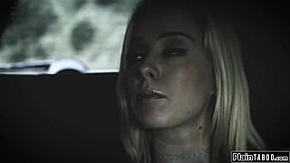 Her pussy stretched wide by two monster cocks pounding deep inside relentlessly